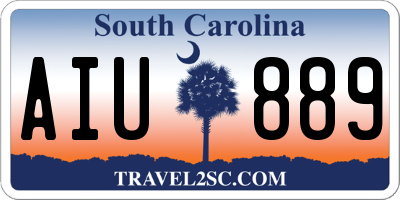 SC license plate AIU889