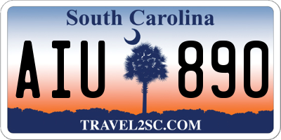 SC license plate AIU890