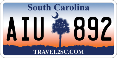 SC license plate AIU892