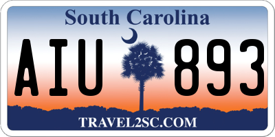 SC license plate AIU893