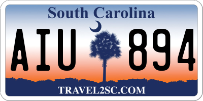 SC license plate AIU894