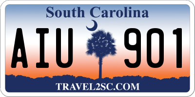 SC license plate AIU901