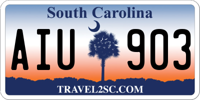 SC license plate AIU903