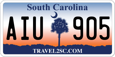 SC license plate AIU905