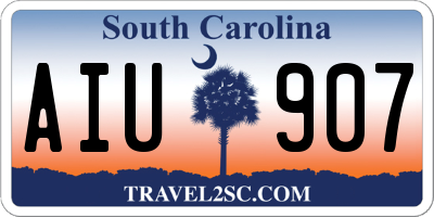 SC license plate AIU907