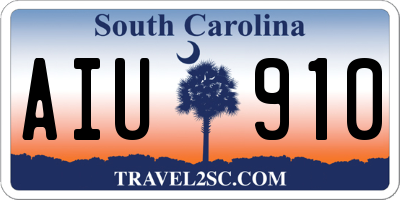 SC license plate AIU910
