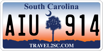 SC license plate AIU914