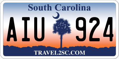 SC license plate AIU924