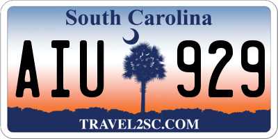 SC license plate AIU929