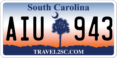 SC license plate AIU943