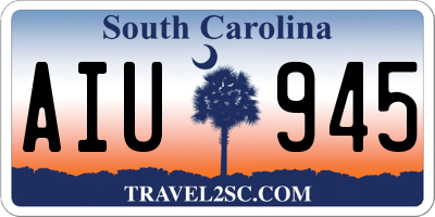 SC license plate AIU945