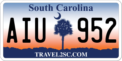 SC license plate AIU952