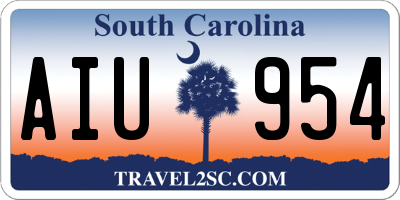 SC license plate AIU954