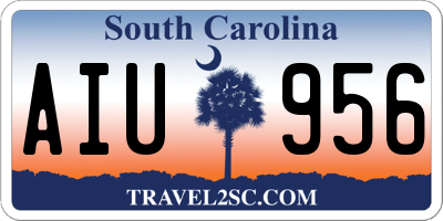 SC license plate AIU956