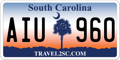 SC license plate AIU960