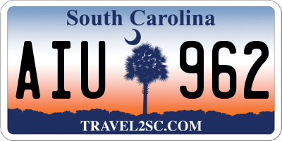 SC license plate AIU962