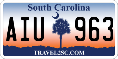 SC license plate AIU963
