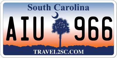 SC license plate AIU966