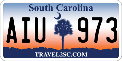 SC license plate AIU973