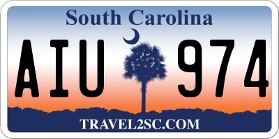 SC license plate AIU974