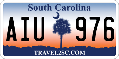 SC license plate AIU976