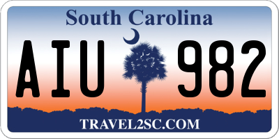 SC license plate AIU982