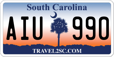 SC license plate AIU990