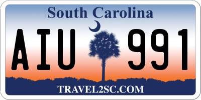 SC license plate AIU991
