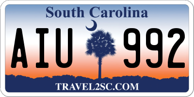 SC license plate AIU992