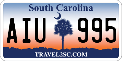 SC license plate AIU995