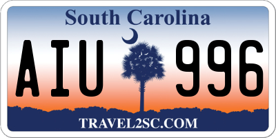 SC license plate AIU996