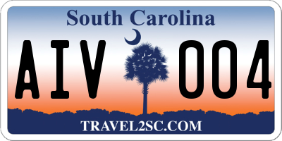 SC license plate AIV004
