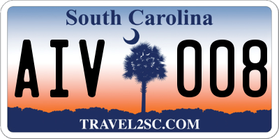 SC license plate AIV008
