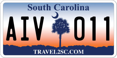 SC license plate AIV011