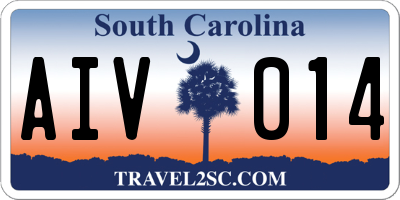 SC license plate AIV014