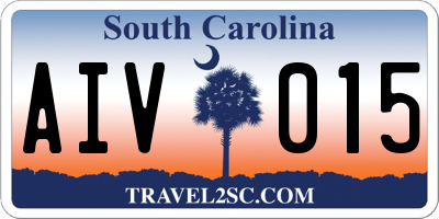 SC license plate AIV015