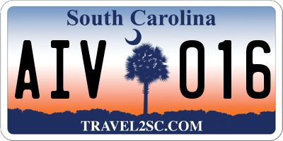 SC license plate AIV016