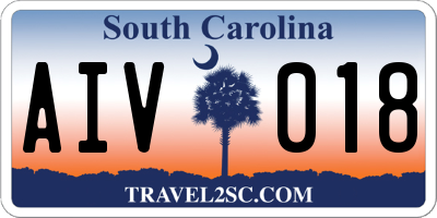 SC license plate AIV018