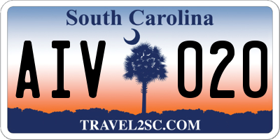 SC license plate AIV020