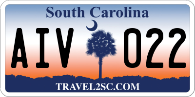 SC license plate AIV022