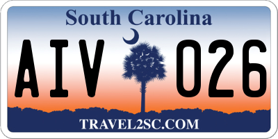 SC license plate AIV026