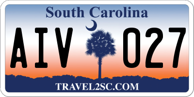 SC license plate AIV027