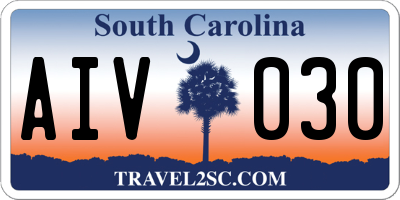 SC license plate AIV030