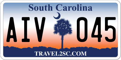 SC license plate AIV045