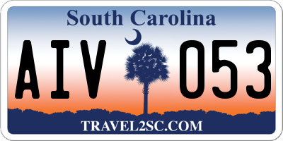 SC license plate AIV053