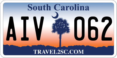 SC license plate AIV062
