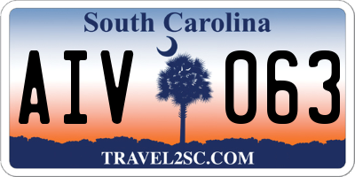 SC license plate AIV063
