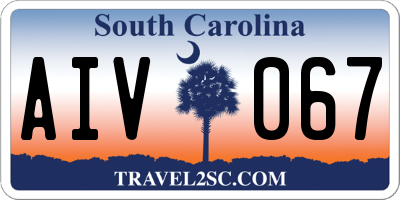 SC license plate AIV067
