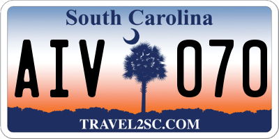 SC license plate AIV070