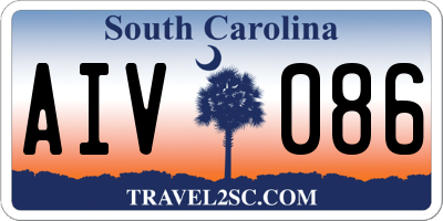 SC license plate AIV086